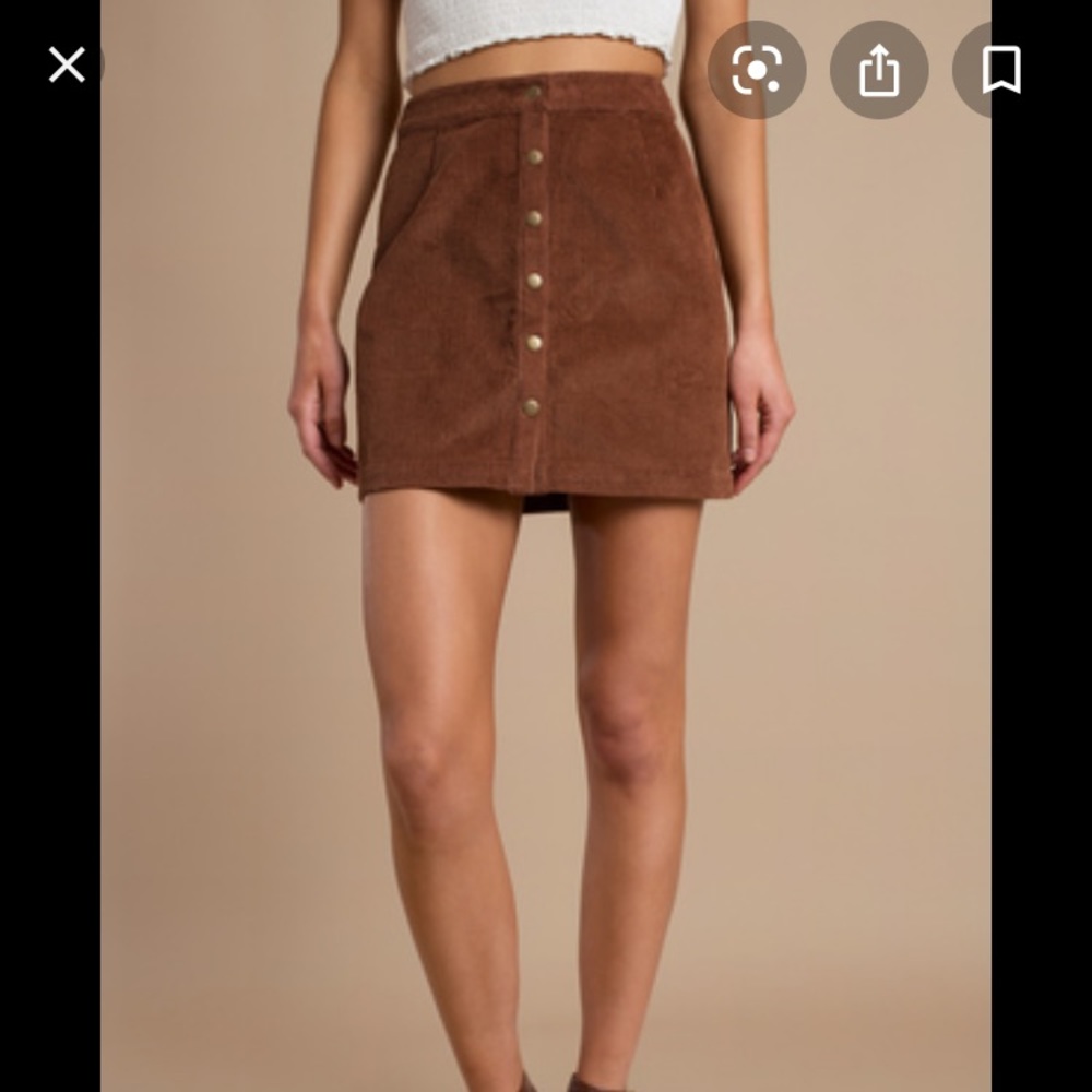 *NEW tobi corduroy button down skirt